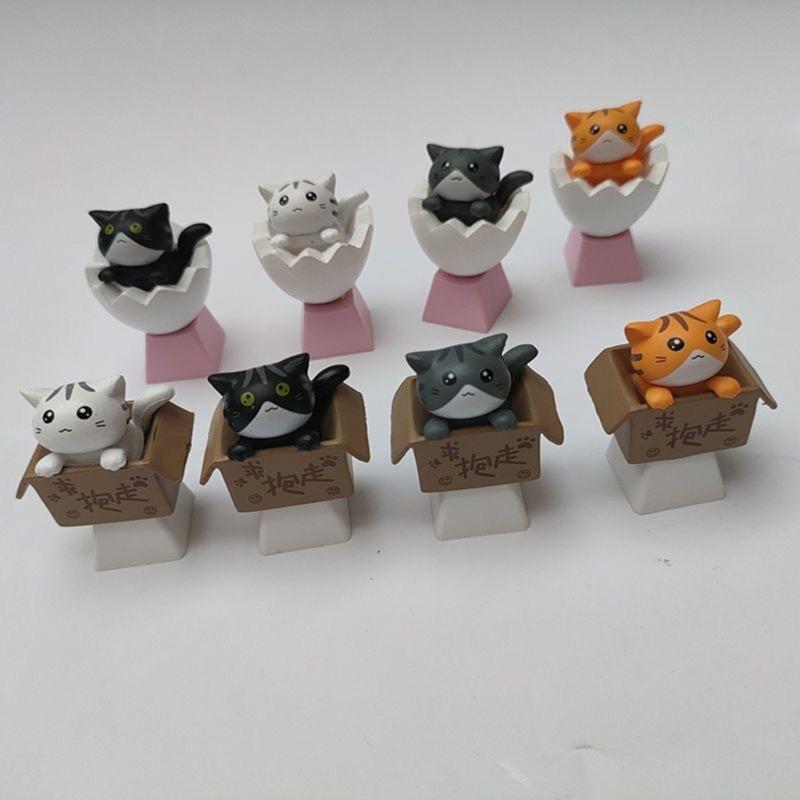 Animal Themed Keycap Eggshell Kitten Design For Crossed Switches Mechanical Keyboards Office Gaming Keycaps Replacement