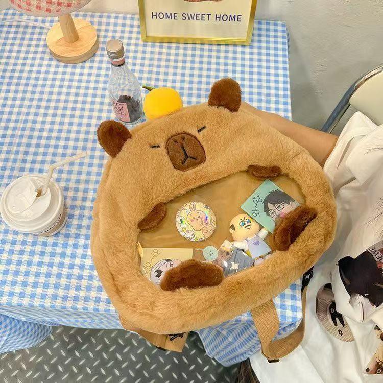 Miku Hatsune Itabag Stitch Capybara Cartoon Plush Backpack Girl Travel And Gift