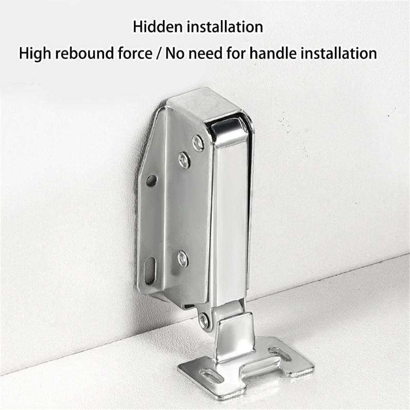 Cabinet Push Latches Push To Open Catches Lock Rebound Locking Catches Bounce Lock for Cabinet Drawer Wardrobe