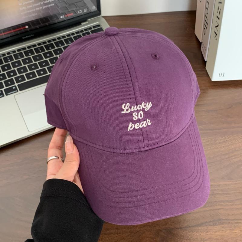 Versatile New Letter Embroidered Baseball Cap Women's Spring and Summer Versatile Face Small Sunshade Sun Protection Cap Tide