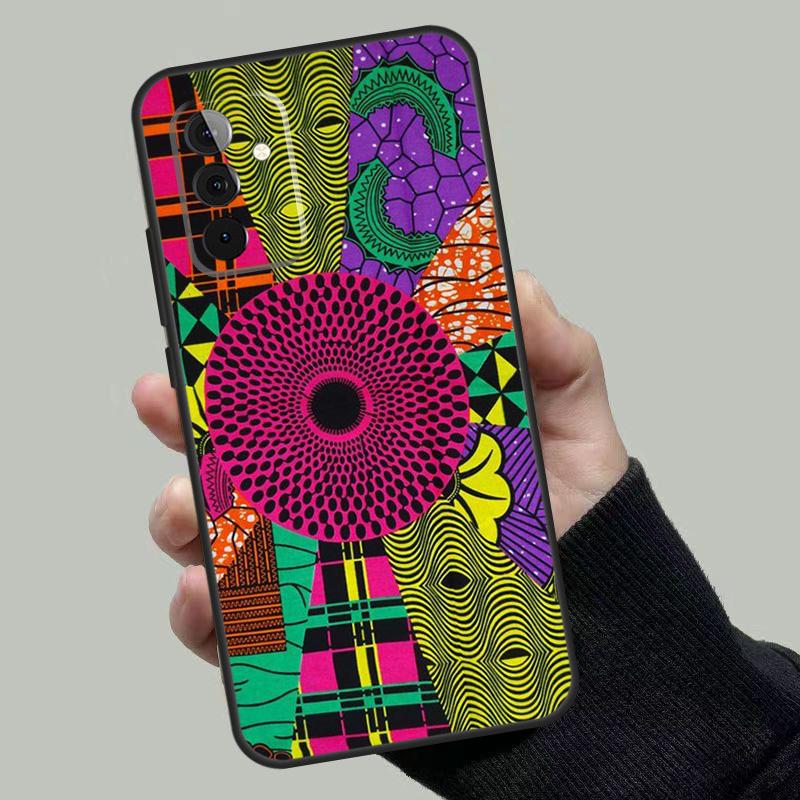 African Wax Print Case For Samsung Galaxy A53 A33 A23 A13 A52 A32 A22 A12 A51 A71 A14 A24 A34 A54 A52S Coque