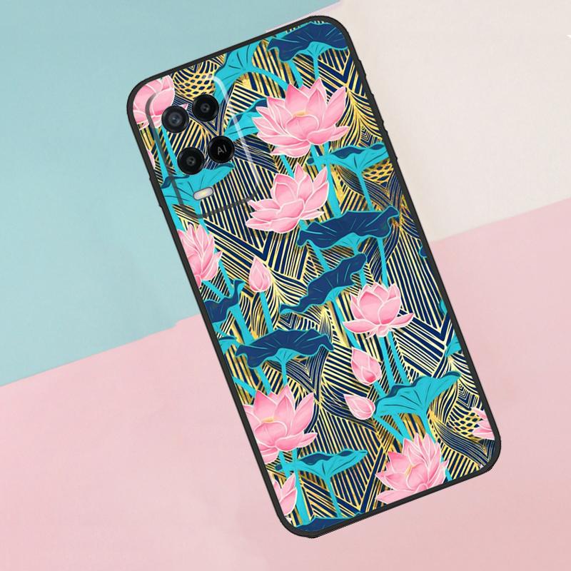 Lotus Flower For Oppo A18 A38 A78 A98 A96 A58 A17 A77 A80 A40 A60 A16 A76 A74 A94 A54 A15 A57S Phone Case