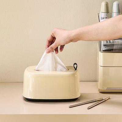 Cream Style Desktop Spring Tissue Box (Set of 2)