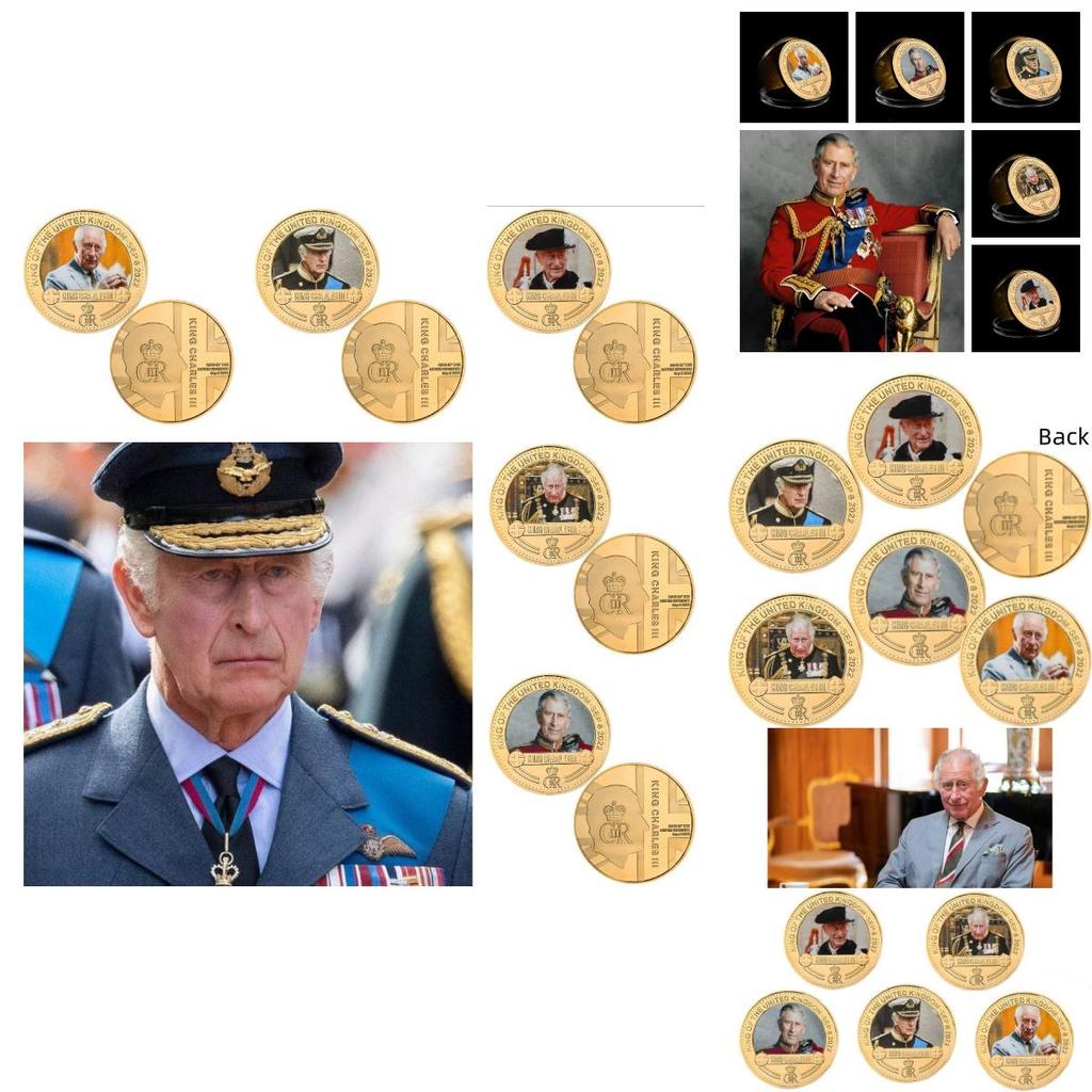 Commemorative Coin Set Of British King Charles In Metal Craft Gift Box