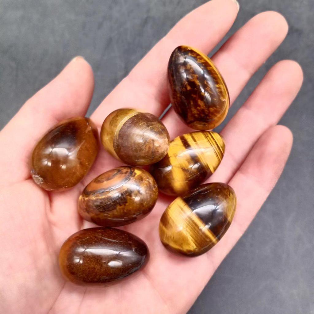 Färgstarka Fågeläggstenar: Kattöga, Agat, Jade, Röd Jaspis, Obsidian, Opal