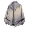 Leather Jacket Men's Workwear Leather Jacket Lapel Casual Solid Color Textured Leather Jacket