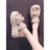 Fashion NEW Casual 8CM Wedge Slippers for Women Summer Non Slip Platform Sandals Woman Open Toe Comfortable Female Chunky Beach Slippers