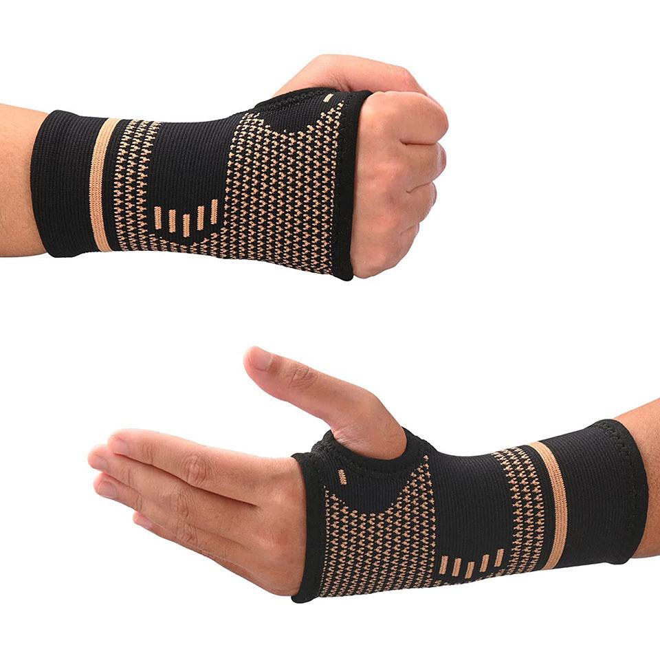 1Pcs Copper Fiber Wrist Brace Elastic Sport Bandage Support for Gym Tennis Fitness Powerlifting Hand Wristband