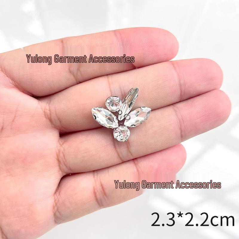 Luxury White Rhinestone Hotfix Stickers: Super Shiny DIY Dress Accessories with Hot Melt Adhesive