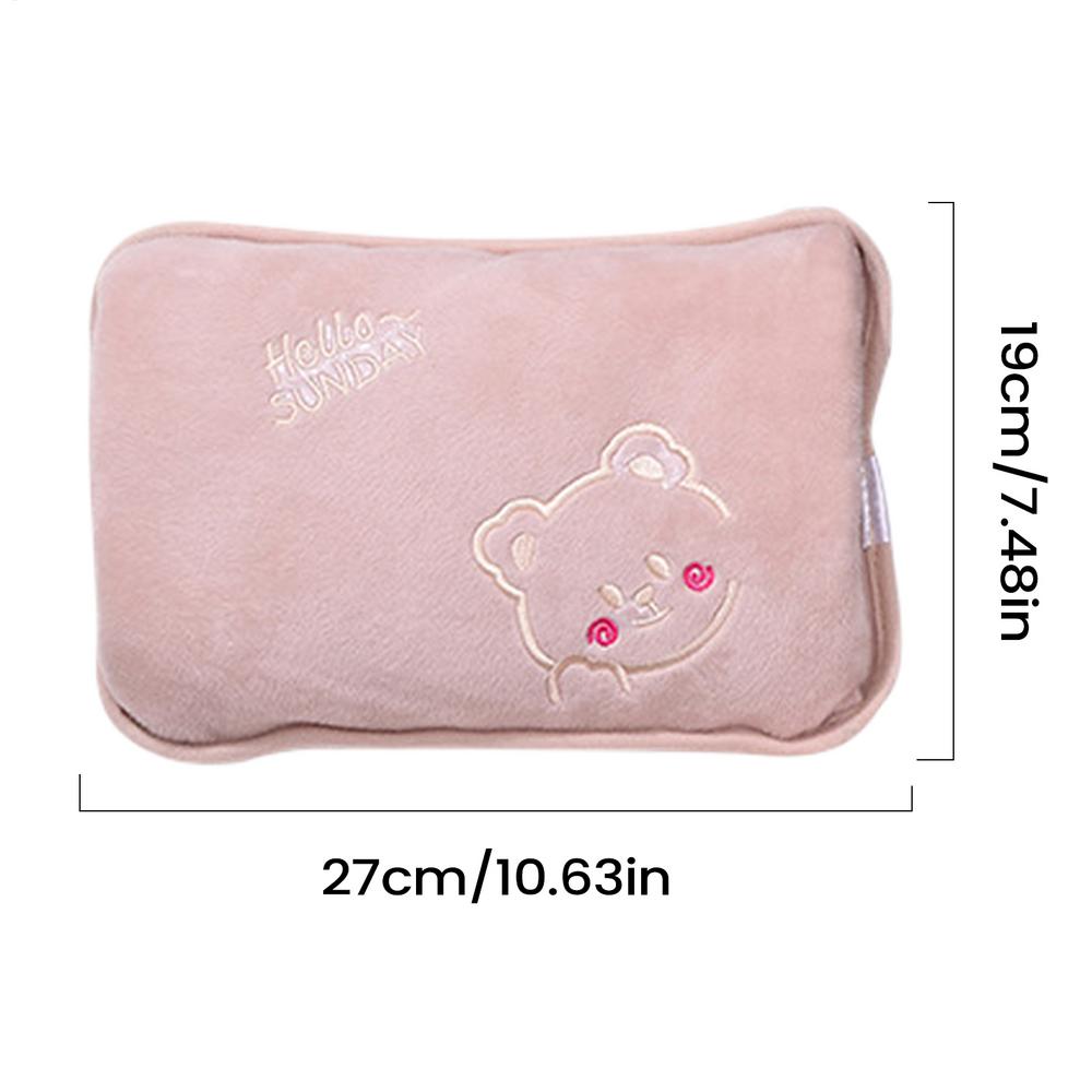 Hot Water Bag Rechargeable Leak-Proof Hand Warmer Hot Water Bottle with Soft Cover for Period Cramps Muscles Neck Legs Waist