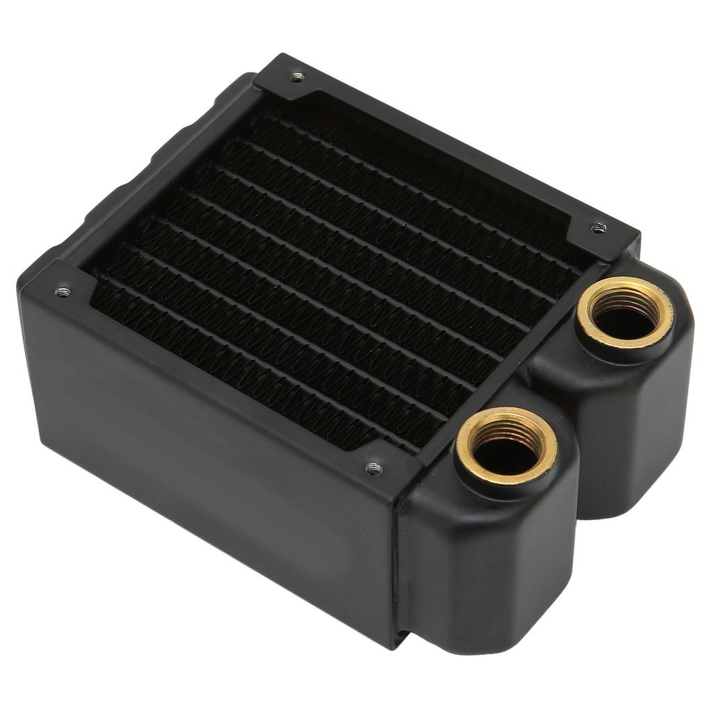 Water Cooling Radiator Double Layers 8 Pipes G1 4 Thread Brass Water Cooler with Screws for Engraving Machine Printer