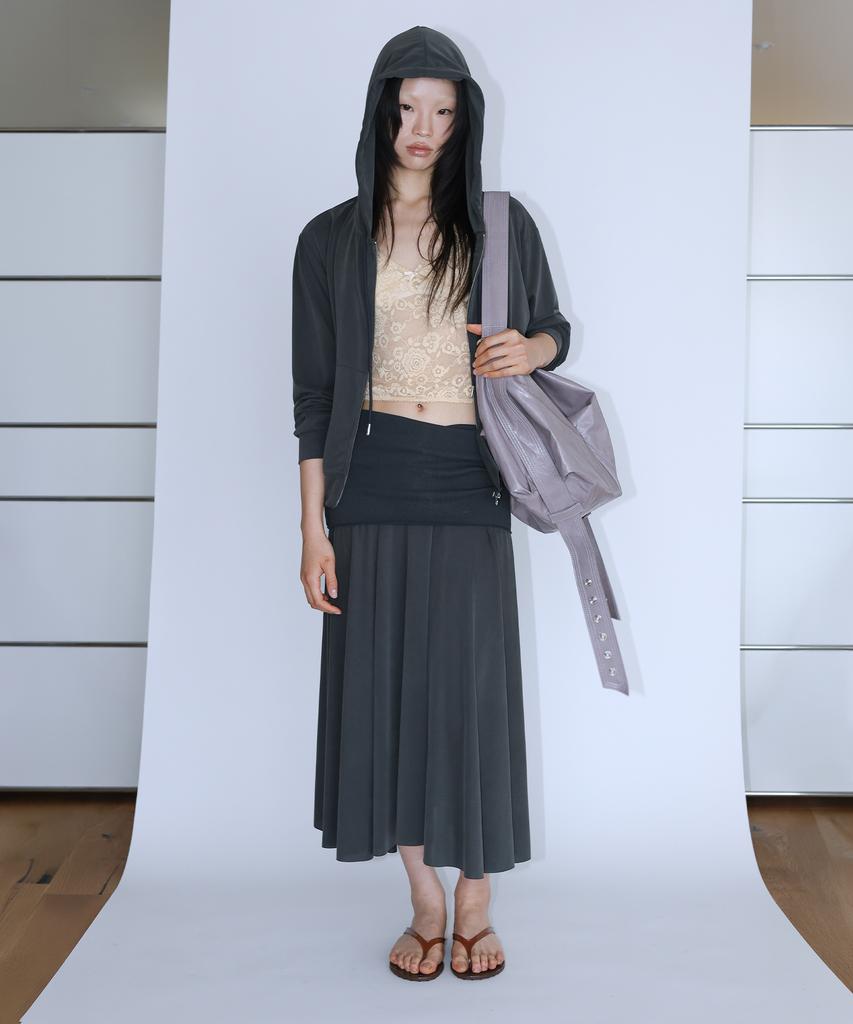 Tinsi Flow Fold Dress (Charcoal)