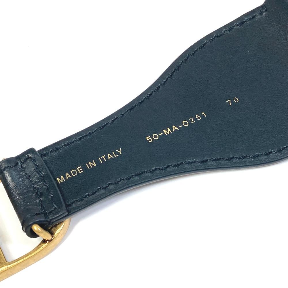 Dior B0003CBTE_M928 CDHardware Embroidered Canvas Logo Belt Navy X Beige