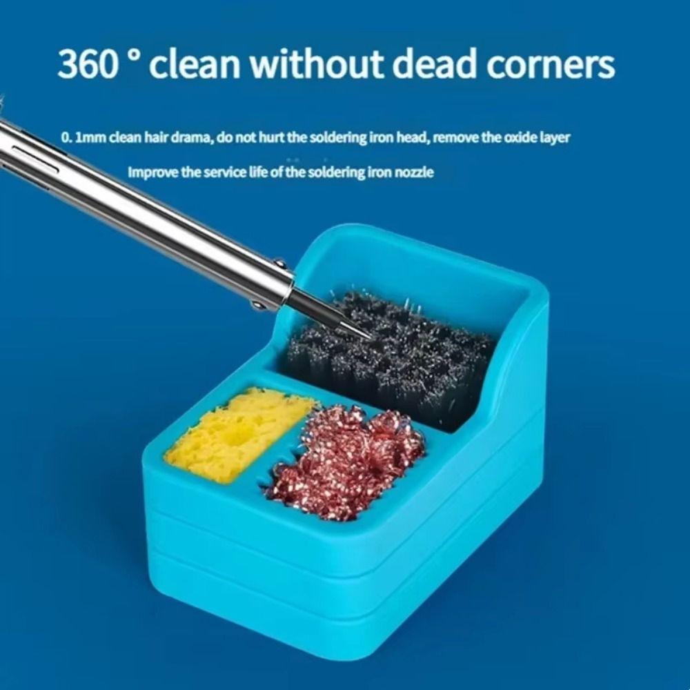 3 IN 1 Soldering Iron Tip Cleaner High Performances Welding Head Cleaner  Soldering Station