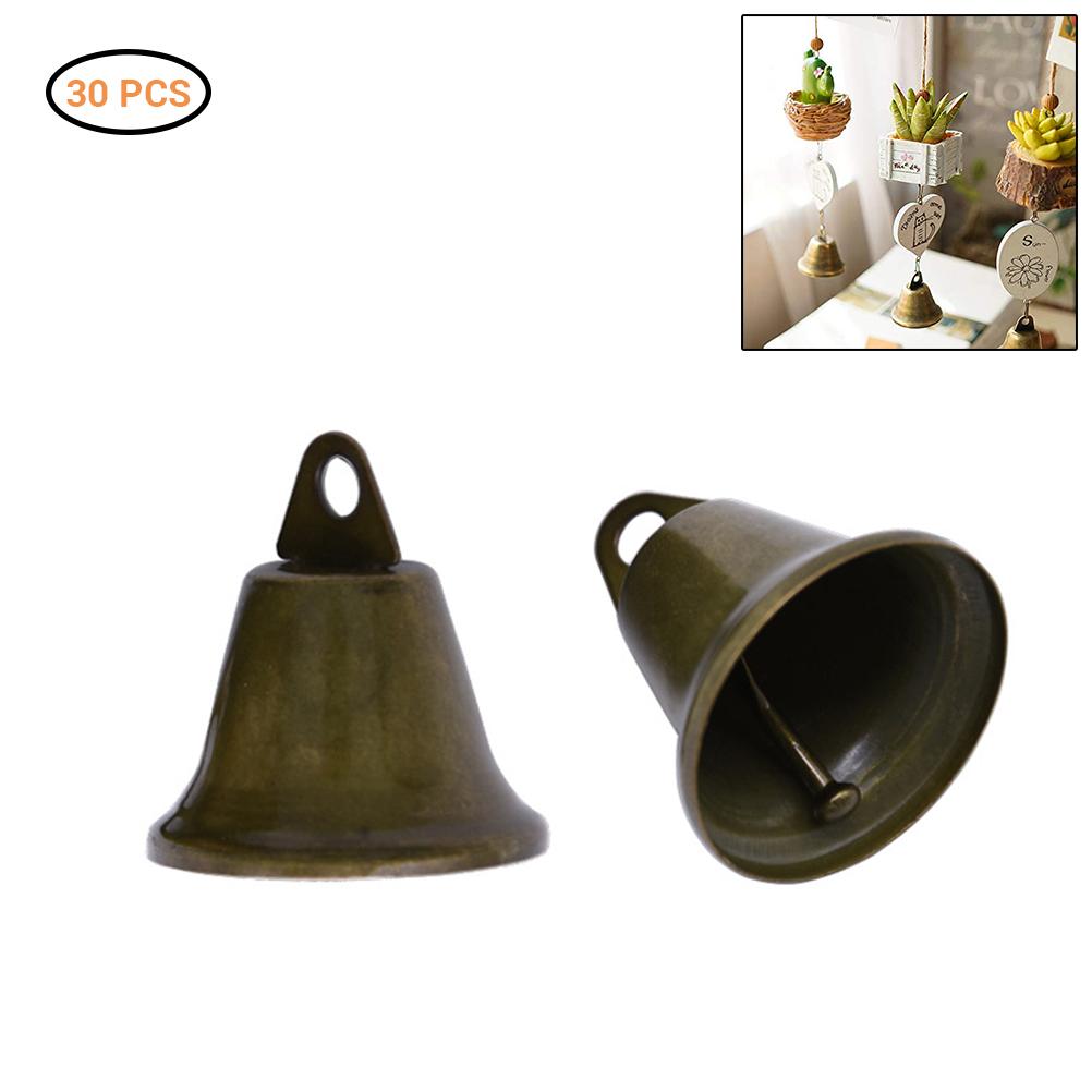 30 Stück Vintage DIY Handgefertigt 38mm Bronze Schellen für Bastelarbeiten