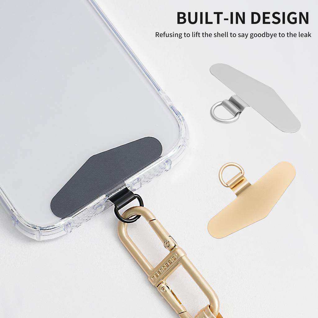 Linguetta con Anello a D per Cavo di Sicurezza per Telefono Patch in Metallo Pad per Cordoncino da Polso per Telefono