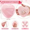 100Pcs Pink Heart-Shaped Pouches for Storing Necklaces, Earrings, And Bracelets Ideal for Weddings, Birthdays, And Valentine'S Day Presents.