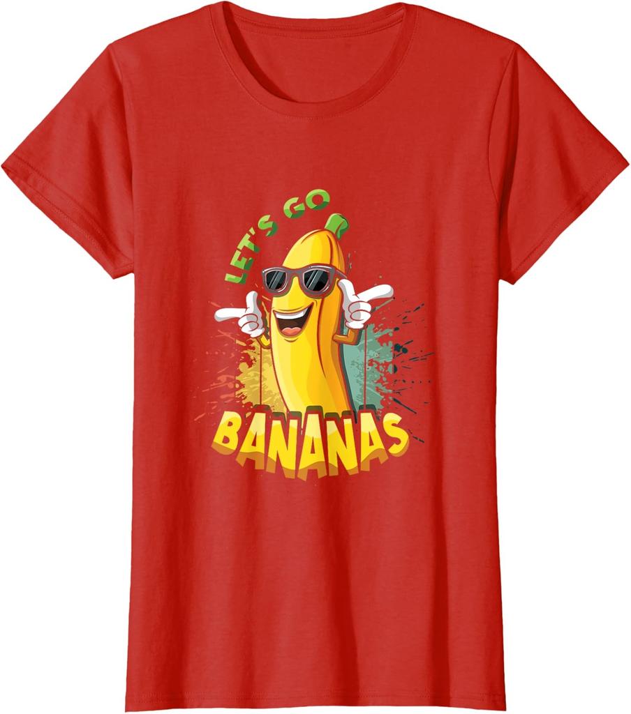 Fun Cool Retro Vintage Funny Meme Let Us Go Banana Ladies' Crewneck T-Shirt