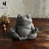 Chubby Meditating Frog Zen Frog Figurines Capybara Statue Spiritual Animal Sculpture Home Office Decor A Perfect Gift