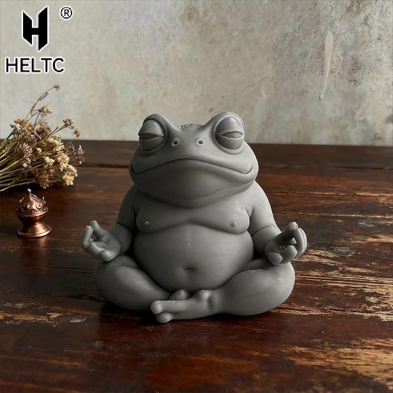 Chubby Meditating Frog Zen Frog Figurines Capybara Statue Spiritual Animal Sculpture Home Office Decor A Perfect Gift