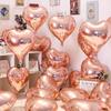 Heart-Shaped Aluminum Helium Balloon for Weddings, Engagements, and Birthday Decorations