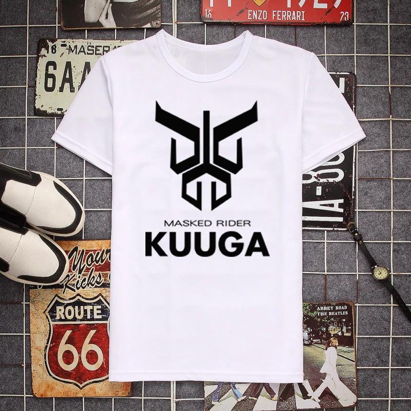 Vintage Cartoon Masked Knight Fans Man Tops Den-O Kuuga Zero-One Emblem Printed Soft Tees Japan Anime Kamen Rider Fans T-shirt