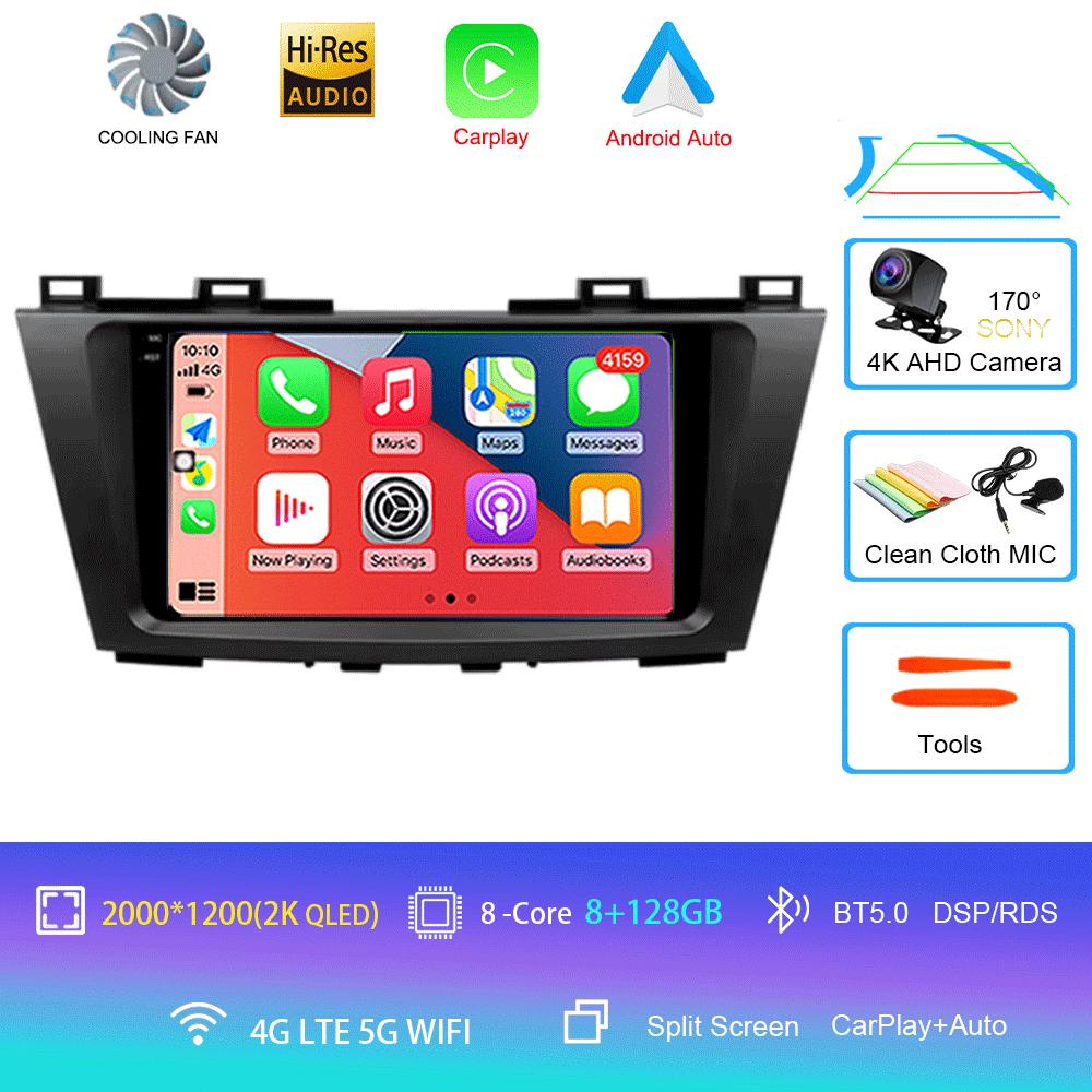 Android 14 Car Radio Multimedia Stereo Video Player For Mazda 5 CW 2010 - 2015 Navigation GPS Carplay 4G WIFI Auto 360 Camera