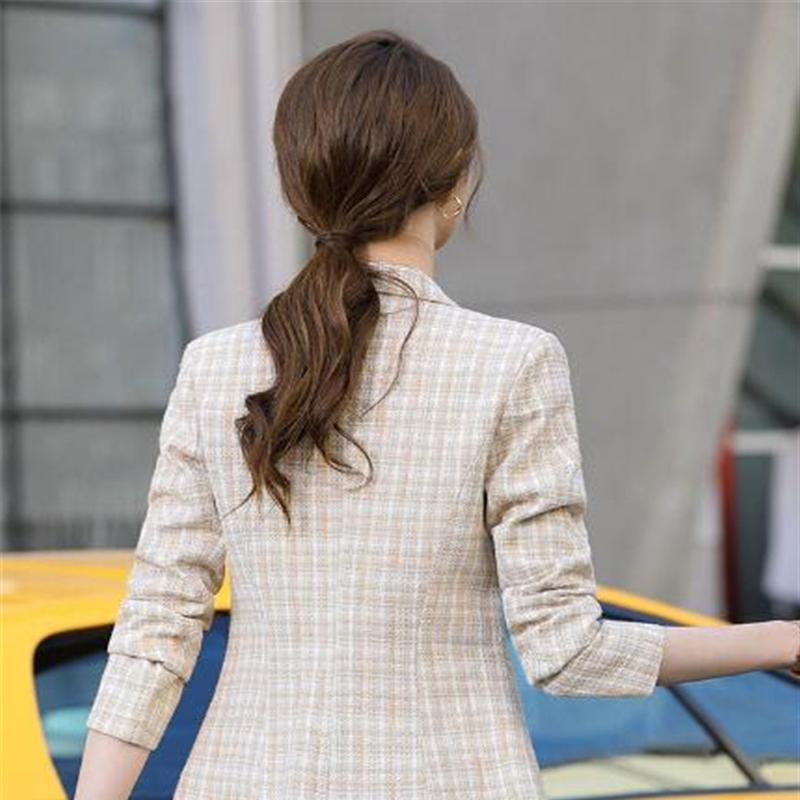 Moda blazer casacos curtos para mulheres ternos outerwear superior senhoras do escritório casacos finos splice bolsos roupas femininas jaqueta casacos finos