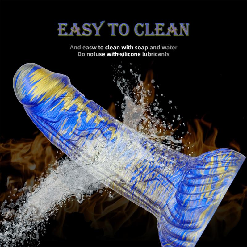 Weibliche gemischte Farbe flüssiges Silikon Nachahmung Dildo geformt zurück Gericht Anal Plug Erwachsene Sexspielzeug