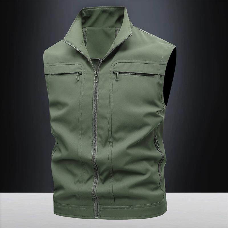Workwear Vest Men's Outdoor Fishing Suit Casual Vest Jacket Simple Waterproof Vest