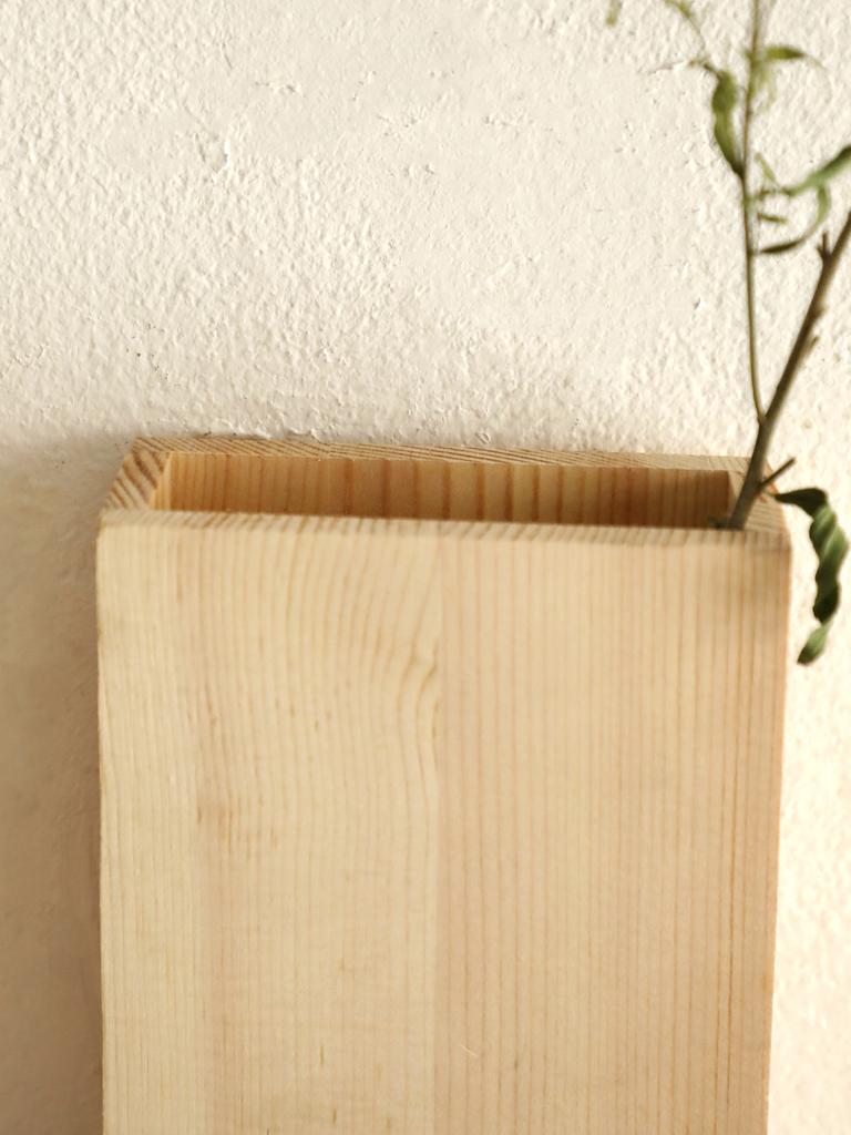 Rustikale Hölzerne Wandvasen Minimalistische Dekorative Wandbehang-Blumenhalter für Sukkulenten im Innenbereich oder künstliche Blumen