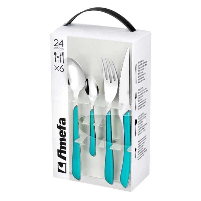 Amefa set de coutellerie 24 pcs eclat turquoise