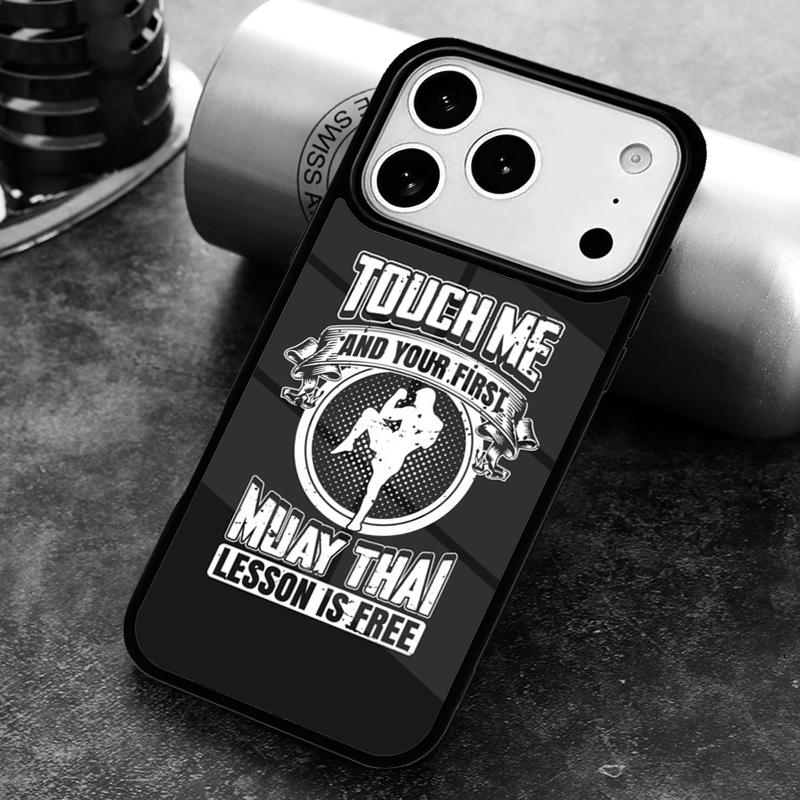 Muay Thai Martial Phone Case for iPhone 17 16 15 Pro Max Air 14 13 12 11 Plus Shockproof Capa Cover
