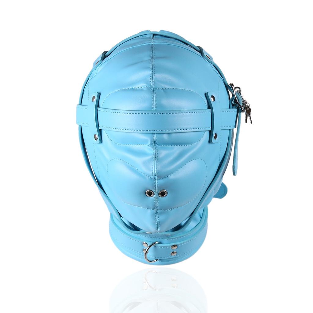 Cosplay maskas Superior PU ādas fetiša kapuces galvassegas ar muti galvu ballītes maskas rotaļlietas spēles