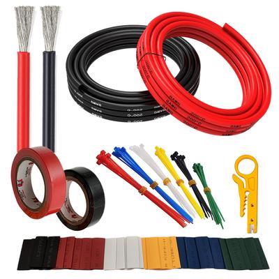 12 Gauge Silikonkabel (4m Schwarz und 4m Rot) - Weiches, flexibles, niederimpedantes 12AWG-Silikonkabel mit 680 Litzen aus 0,08-mm-Kupferdraht (für RC