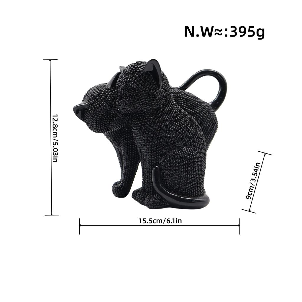 Modern Minimalist Couple Cat Ornament Resin Decoration Living Room Wine Cabinet Handicrafts