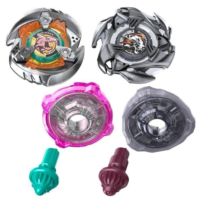 Beyblade X Dual Pack Gill Shark 4-70O et Pearl Tiger 3-60U, Toupie de combat, dès 8 ans