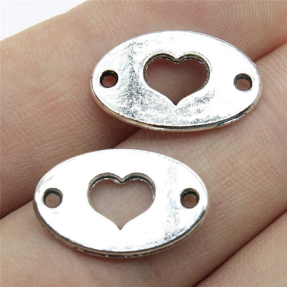Heart Connectors Love Symbol Antique Bronze Zinc Alloy Jewelry Making DIY Jewelry Making Style Pendant Connectors