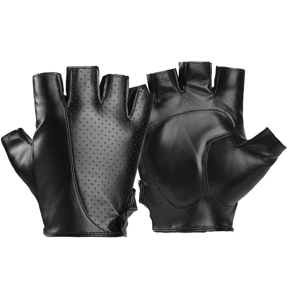 

Кожаные перчатки Мужские короткие перчатки Для вождения и езды На улице Дышащие Мотоциклетные Фитнес Перчатки с половиной пальцев one size fits all