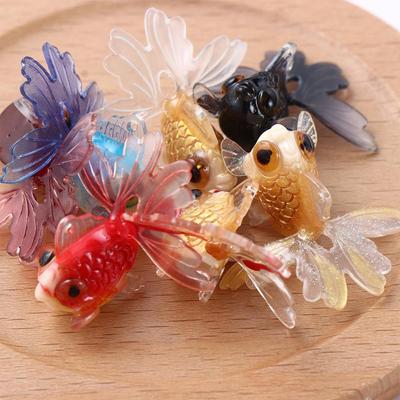 Decoração de Casa Acrílico Jardim de Fadas Peixe Dourado Ornamento Figurinhas Decoração Miniatura