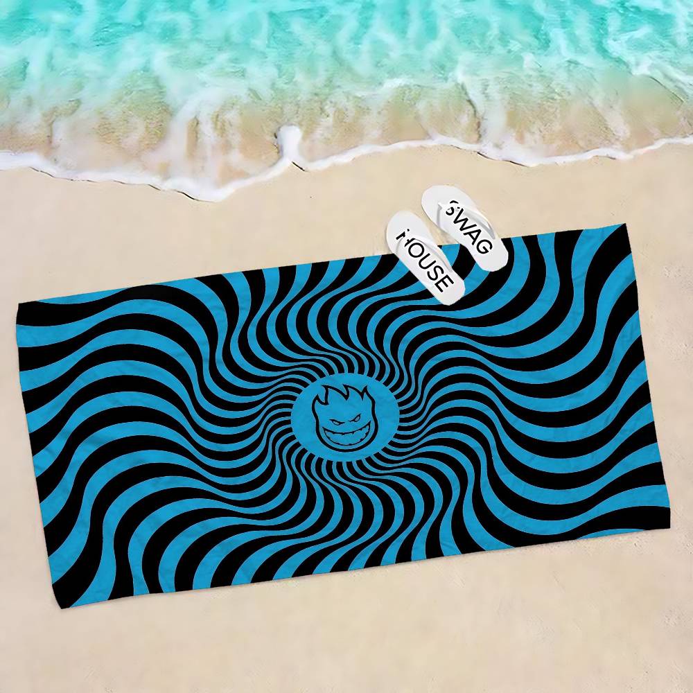 S-Spitfire S-skateboard Microfiber Beach Towel Absorbent Quick Dry Soft Yoga Swimming Resort Mountain Climbing Towel
