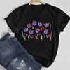 Women Vintage Clothes Funny Tees Fashion Short Sleeve T-Shirt Summer Cartoon Print Kawaii Female Clothes Beautiful Butterfly