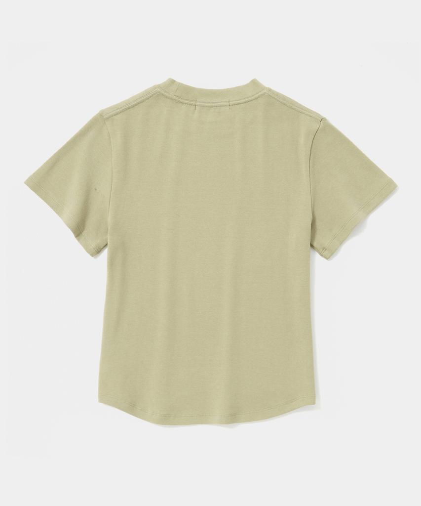 COLUMBIA UNIVERSITY Tiny Script Logo Women Slim-Fit S/S T-Shirts Light Khaki