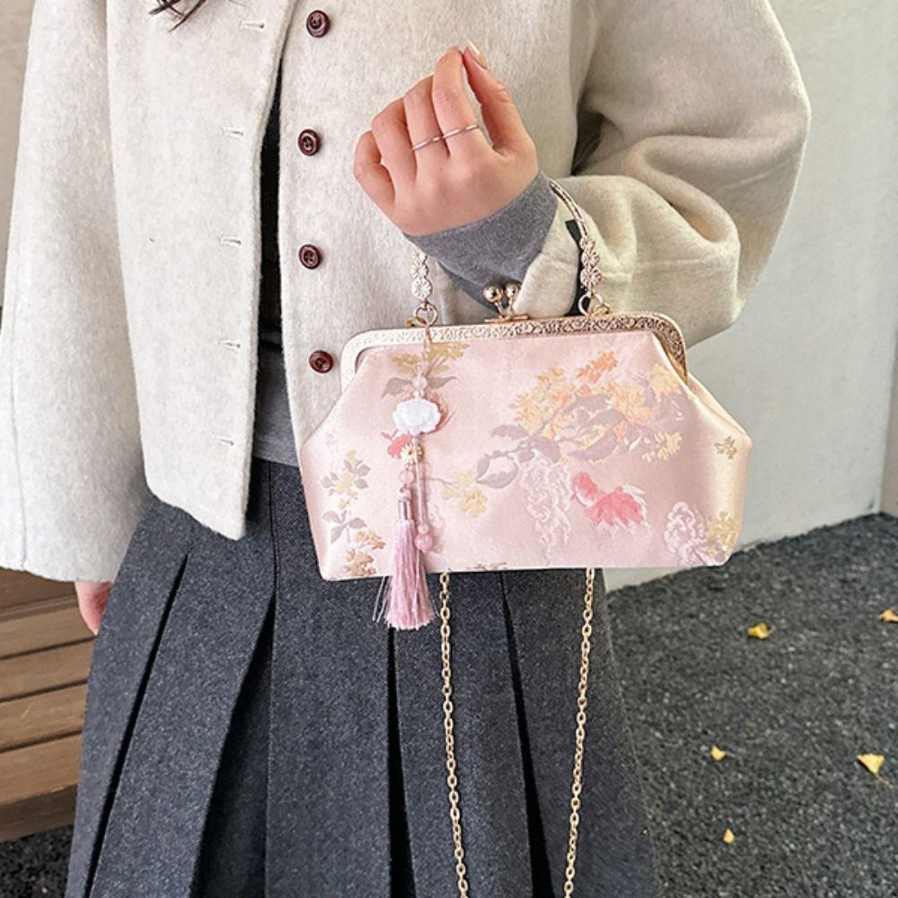 Cheongsam Accessories Chinese Style Handbag Elegant Wrist Bag Trendy Hanfu Clutch Bag  Women