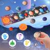 Children Wooden Space Planet Puzzles Montessori Toys Planet Matching Game Jigsaw Tray Universe Solar System Science Learning Toy