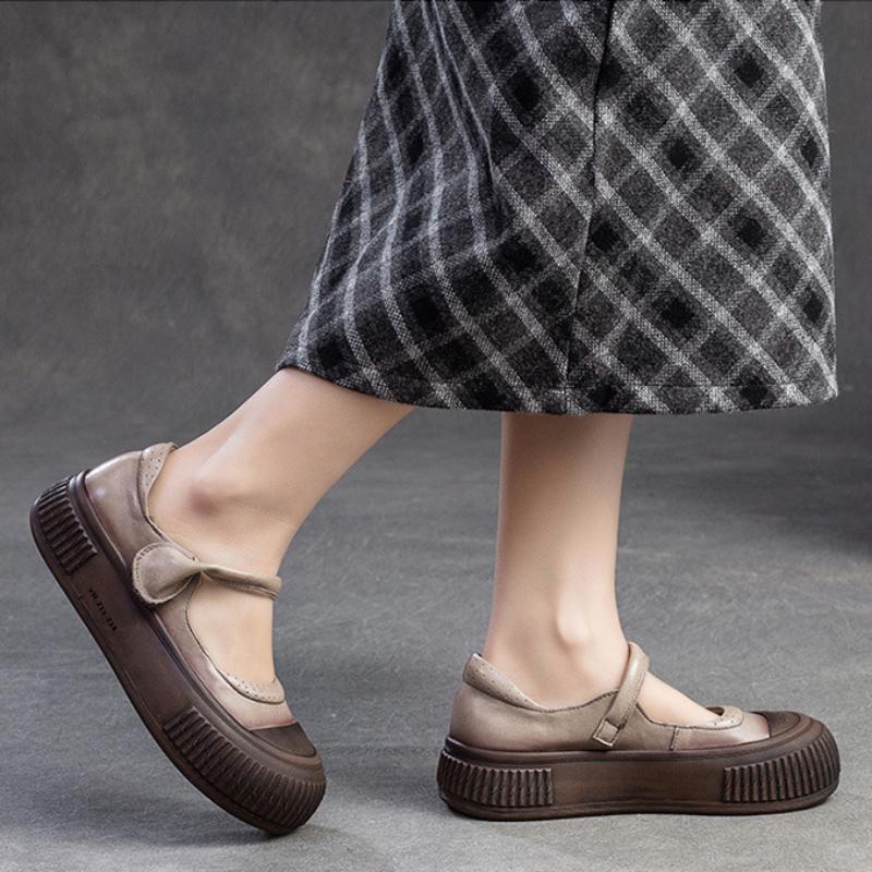 Купить Johnature/туфли из натуральной кожи на плоской подошве в стиле ...