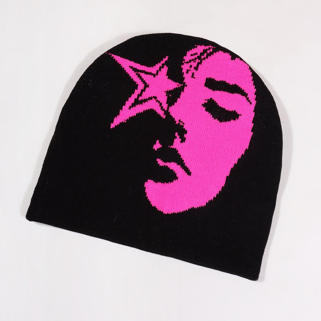 Woman Pattern Knitted Hat With Warm Acrylic Material For Cold Weather Outdoor Use