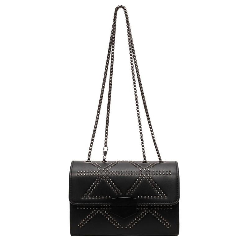 Elegant Fashionable Small Square Crossbody Bag For Women In Black And White With Trendy Street Style