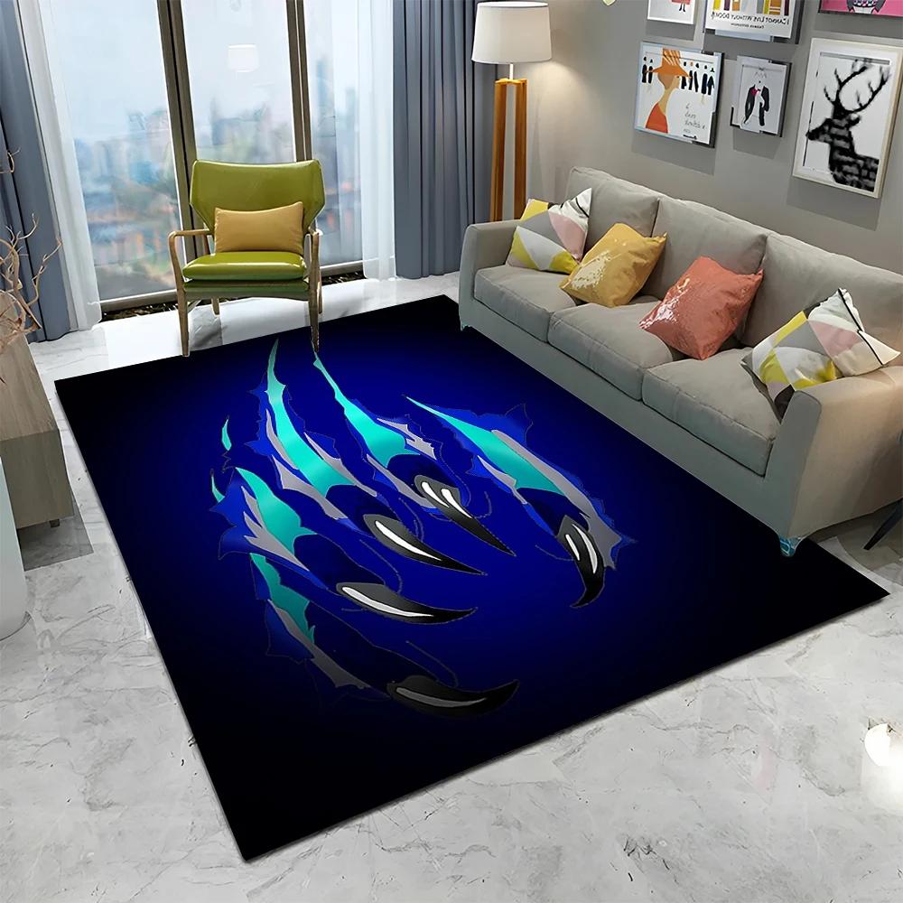 3D Beast Paw Print Claw Cartoon Carpet Rug for Home Living Room Bedroom Sofa Doormat Decor,kids Play Area Rug Non-slip Floor Mat