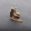 2026 Retro Personality Pure Copper Mini Snail Decoration Desk Antique Brass Tea Pet Collection Home Decor Tea Pet Fragrance Seat